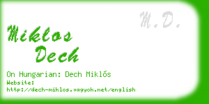 miklos dech business card